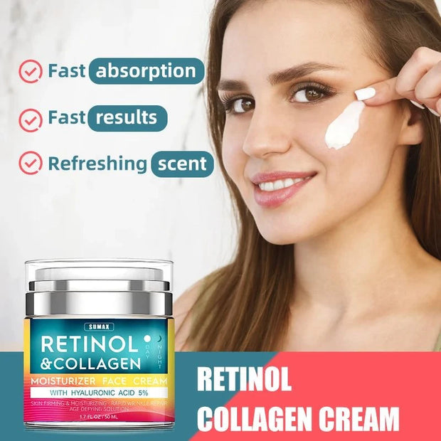 Sumax Retinol Collagen Face Cream 50ml Moisturizer with Hyaluronic Acid