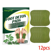 Detox Foot Patches Pads 12/24Pcs Natural Herbal Wormwood Artemisia Argyi Feet Body