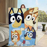 Cartoon Cute B-Bluey-S Dog Blanket Skin friendly comfort warm soft