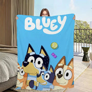 Cartoon Cute B-Bluey-S Dog Blanket Skin friendly comfort warm soft