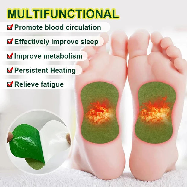 Detox Foot Patches Pads 12/24Pcs Natural Herbal Wormwood Artemisia Argyi Feet Body