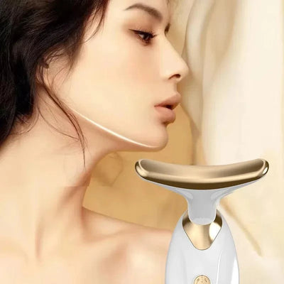 Dolphin Beauty Instrument for neck and facial care, lightweight and portable.