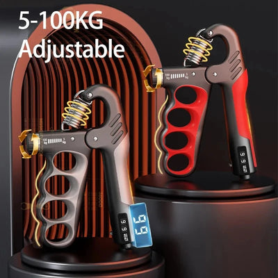 5-100kg adjustable hand grip strengthener for gym and muscle recovery.