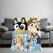 Cartoon Cute B-Bluey-S Dog Blanket Skin friendly comfort warm soft