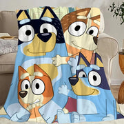 Cartoon Cute B-Bluey-S Dog Blanket Skin friendly comfort warm soft